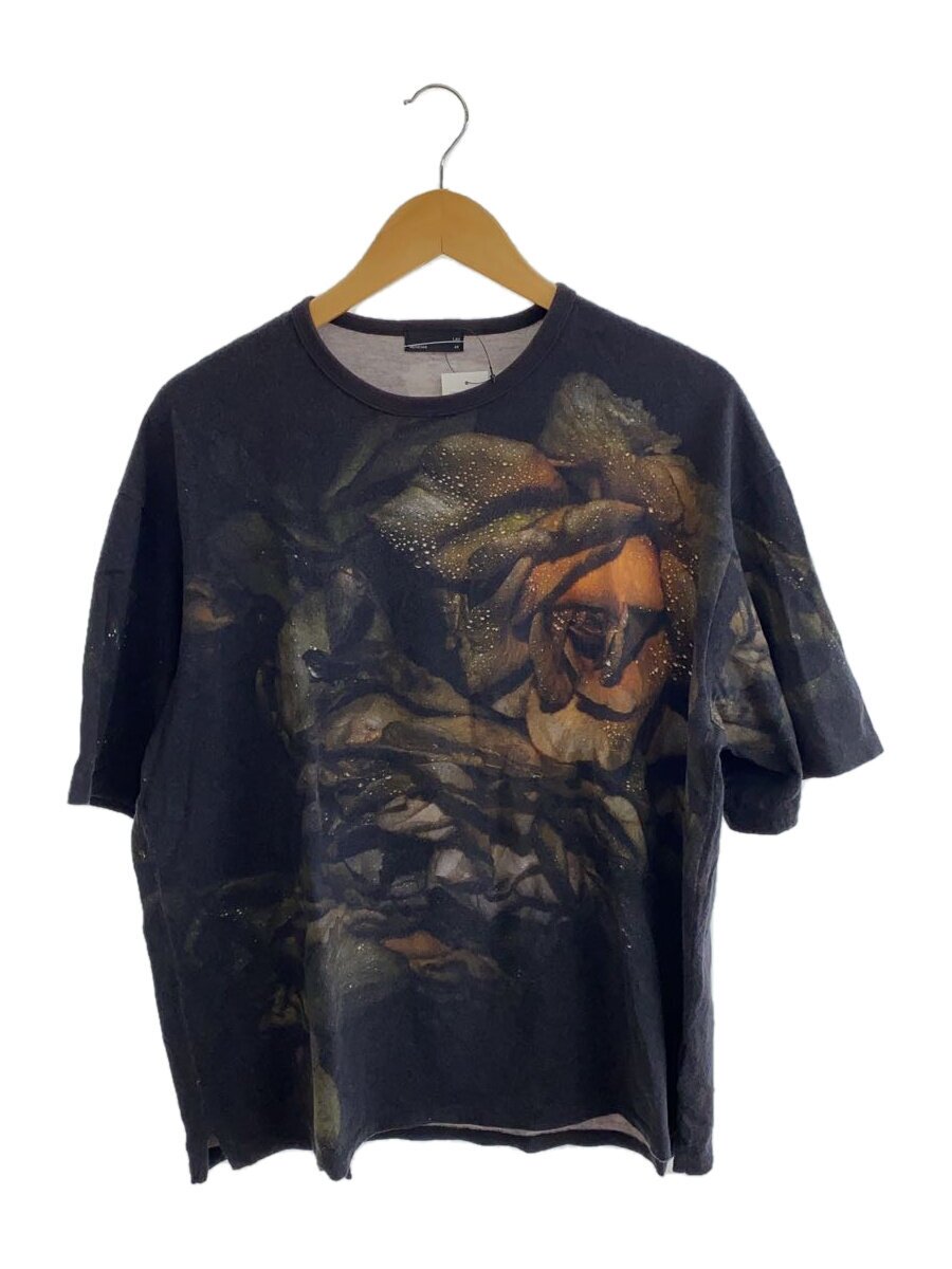 LAD MUSICIAN◆Tシャツ/RAIN FLOWER/44/コットン/BLK/2122-718
