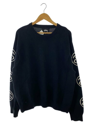 【中古】STUSSY◆ニット・セーター(厚手)/XL/コットン/BLK/117133//【メンズウェア】 【中古】STUSSY◆ニット・セーター(厚手)/XL/コットン/BLK/117133//【メンズウェア】