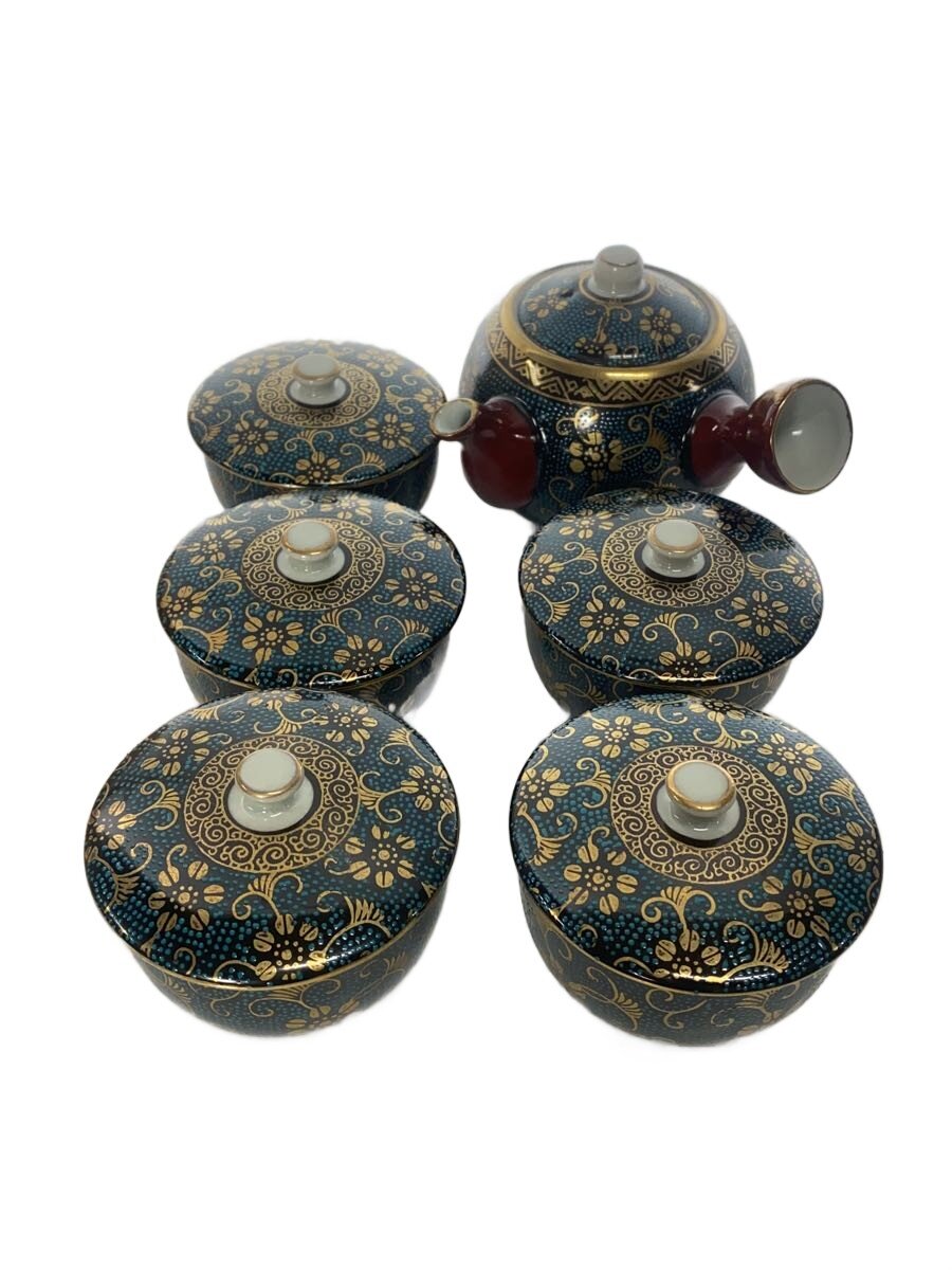 楽天市場】九谷焼 蓋付 茶器セット 青粒鉄仙の通販