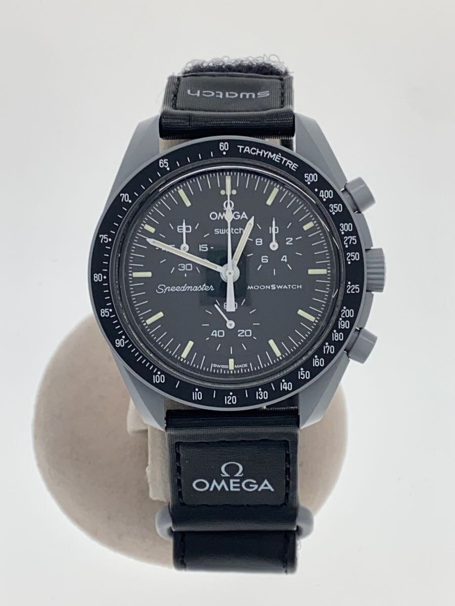 【中古】OMEGA◆OMEGA×SWATCH_ムーンスウォッチ_ミッショントゥザムーン_QZ_CE/ナイロン_42mm/アナログ/ナイ【服飾雑貨他】