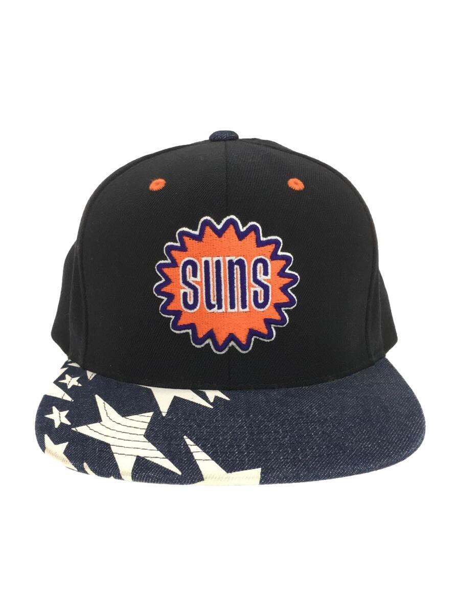 【中古】mitchell&ness◆SUNS/キャップ/--/BLK/メンズ【服飾雑貨他】