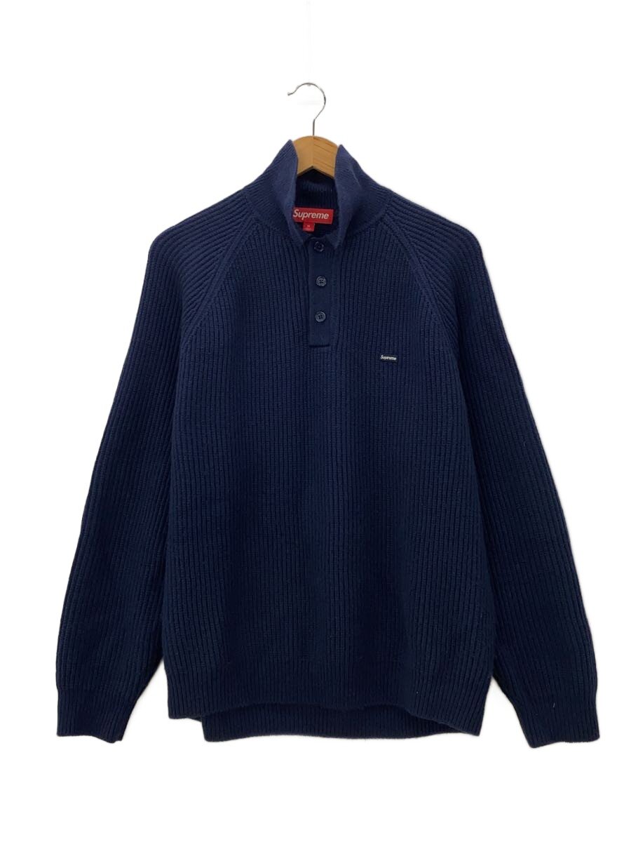 Supreme◆24AW/SMALL BOX POLO SWEATER/ニット・セーター(厚手)/M/アクリル/ネイビー//