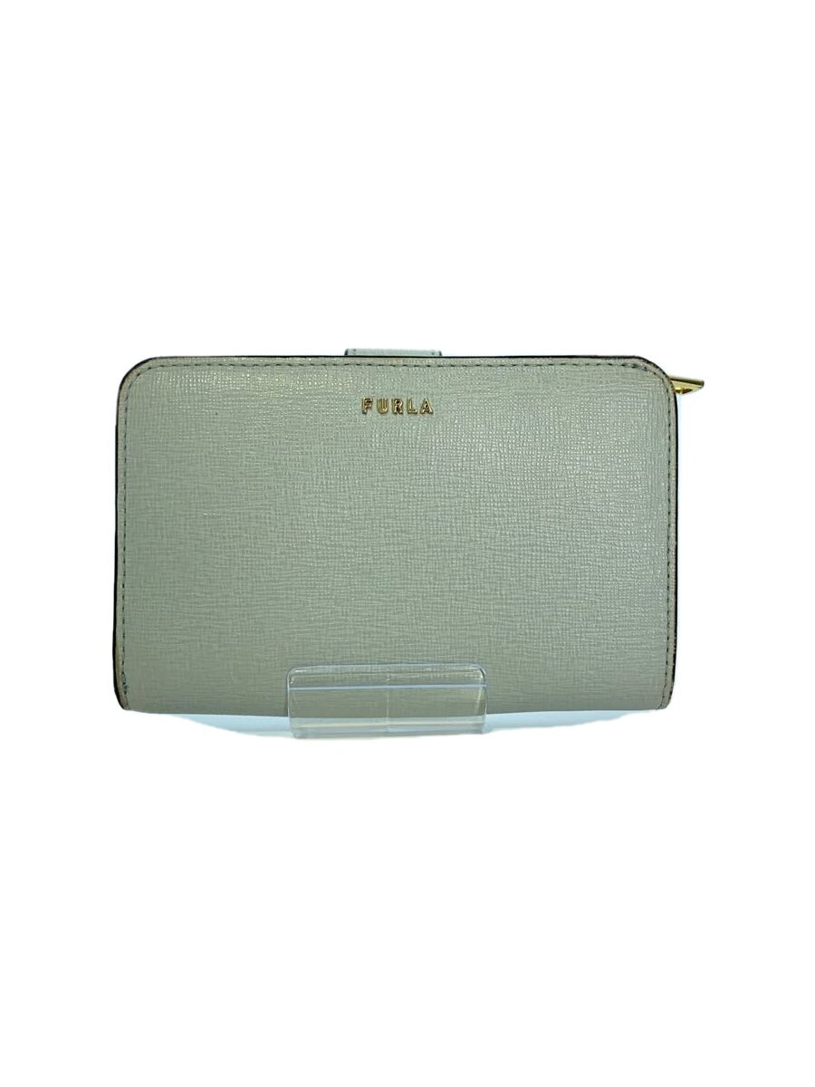 【中古】FURLA◆2つ折り財布/--/BLU/無�