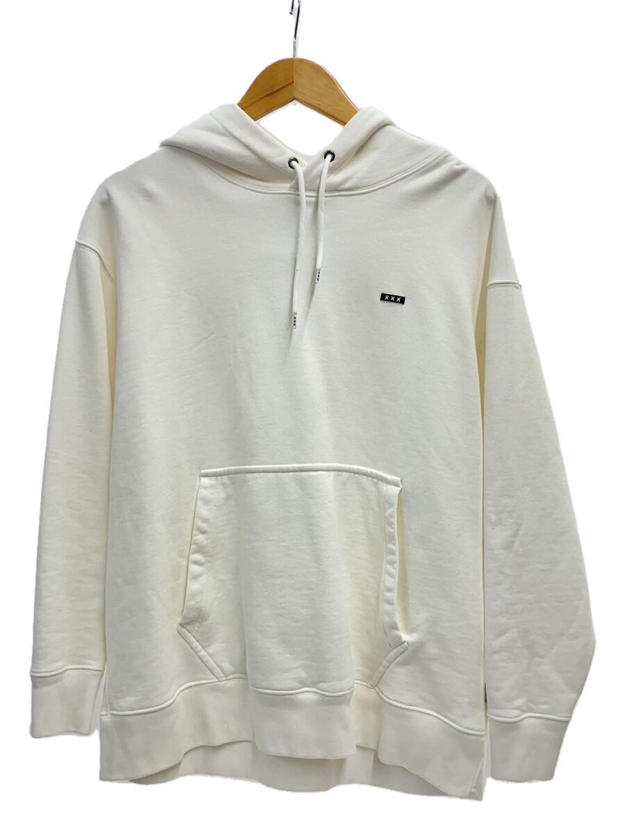 【中古】GOD SELECTION XXX◆ゴッドセレクショントリプルエックス/パーカー/S/コットン/WHT/ホワイト/ロゴマーク【メンズウェア】