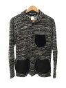 【中古】COMME des GARCONS HOMME◆カーディガン(薄手)/S/リネン/ブラック/HI-T014/ニット/ポケット【メンズウェア】