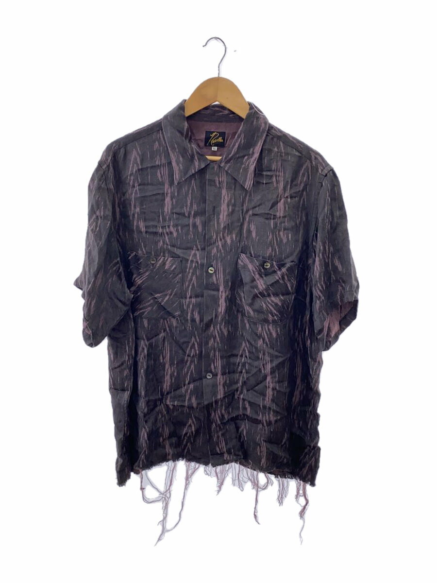 【中古】Needles◆半袖シャツ/XL/--/PUP/総柄/第2ボタン欠品/KP087B【メンズウェア】