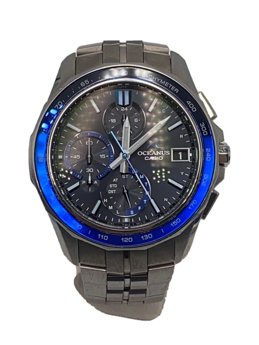 【中古】CASIO◆ソーラー腕時計_OCEANUS/アナログ【服飾雑貨他】