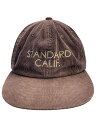 【中古】STANDARD CALIFORNIA◆キャップ/FREE/コットン/BRW/無地/メンズ【服飾雑貨他】