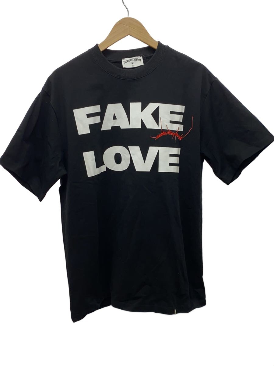 FREE WORLD ORDER/Tシャツ/M/コットン/BLK/プリント