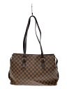 【中古】LOUIS VUITTON◆チェルシー_ダミエ・エベヌ_BRW/PVC/BRW/総柄【バッグ】