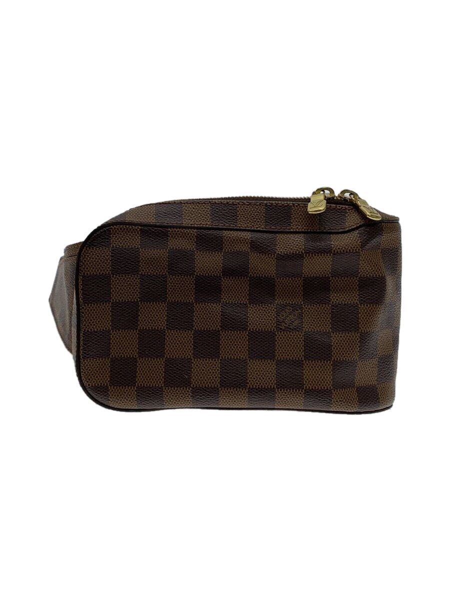 【中古】LOUIS VUITTON◆ジェロニモス_ダミエ・エベヌ_BRW/PVC/BRW【バッグ】