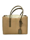 【中古】kate spade new york◆ハンドバッグ/レザー/BEG/無地/PXRUA160【バッグ】
