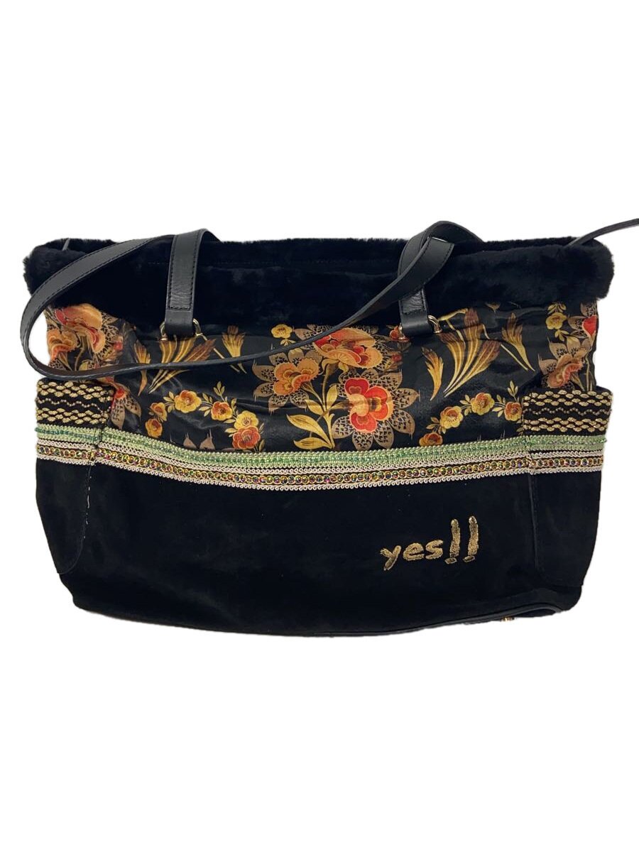 Desigual◆トートバッグ/--/BLK/総柄/58X50D3/Saint Tropez Russia