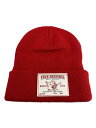 【中古】TRUE RELIGION◆ニットキャップ/--/アクリル/RED/無地/メンズ【服飾雑貨他】