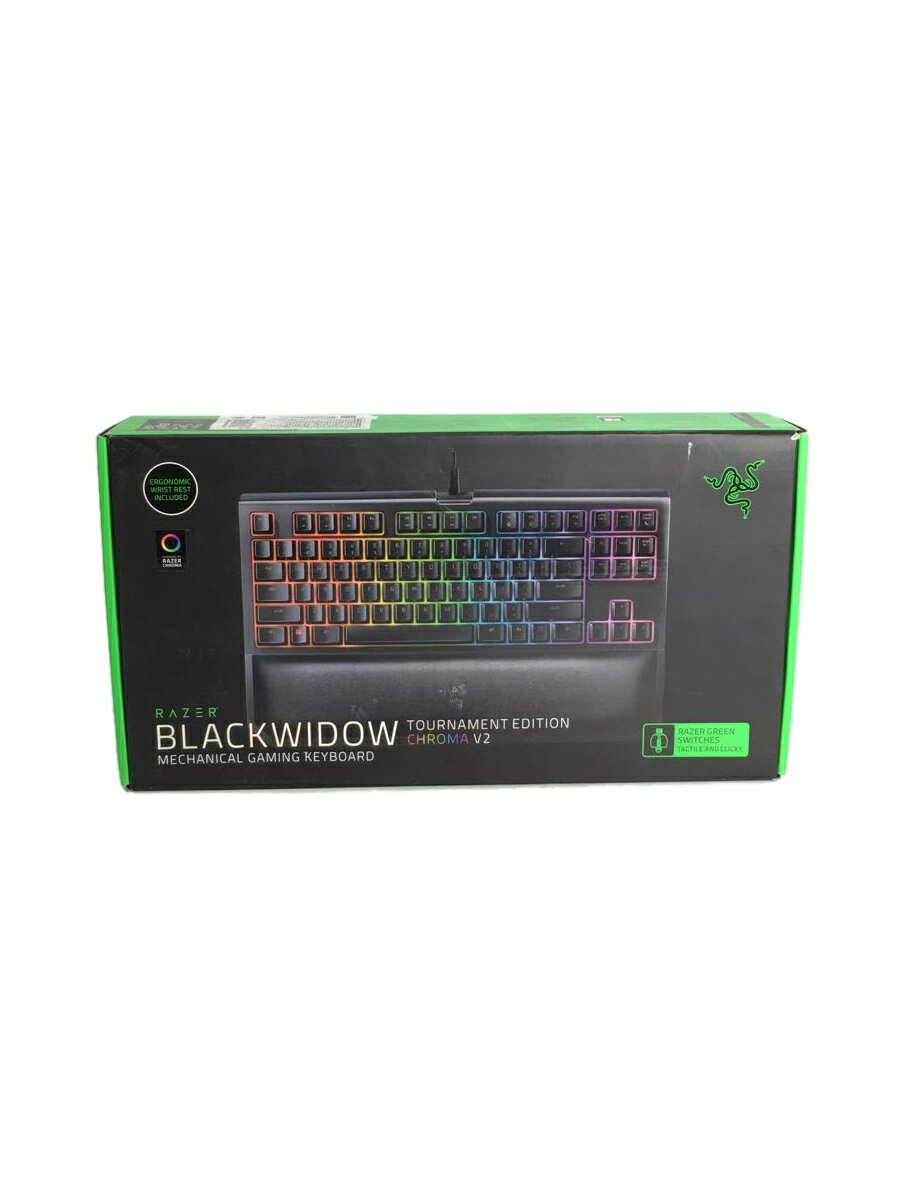 【中古】Razer◆キーボード BlackWidow Tournament Edition Chroma V2 Green Switch【パソコン】