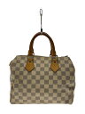 【中古】LOUIS VUITTON◆スピーディ25_ダミエ・アズール_WHT/PVC/WHT/総柄【バッグ】