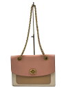 【中古】COACH◆コーチ/ショルダーバッグ/レザー/Parker/パーカー/ターンロック/PNK/無地/26851//【バッグ】