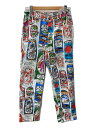 【中古】CHARLES JEFFREY LOVERBOY◆ボトム/30/コットン/WHT/総柄【メンズウェア】(4)