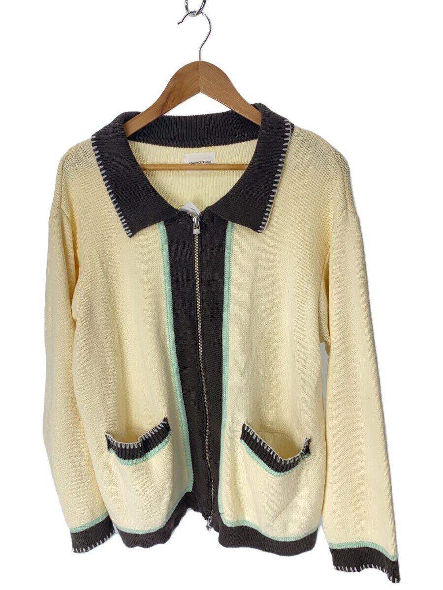 【中古】CAMPHOR WOOD◆with collar stitching zipper knit shirt jacket/M/CW0099【メンズウェア】
