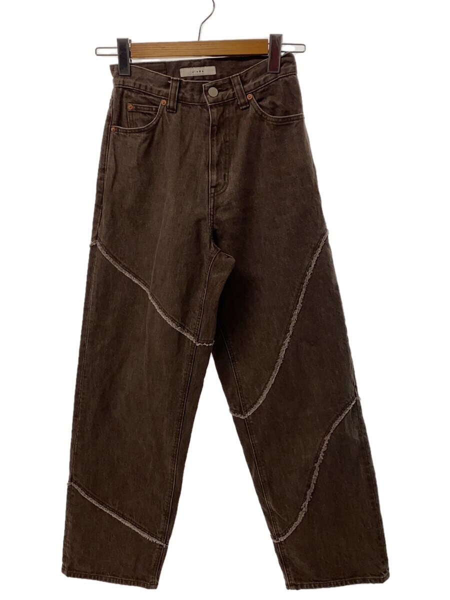 JieDa◆ボトム/O/コットン/ブラウン/Jie-24W-PT05/COLOR DISTORTED DENIM PANTS