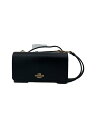 【中古】COACH◆クラッチバッグ_オールレザー/レザー/BLK【バッグ】