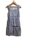 【中古】NUMBER (N)INE◆08ss/ノースリーブワンピース/0/コットン/BLU/総柄/s08-9d003【レディースウェア】