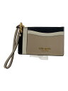 【中古】kate spade new york◆カードケース/レザー/ベージュ/レディース/K8966【服飾雑貨他】