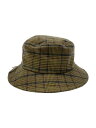 【中古】THE H.W.DOG&CO.◆バケットハット/--/ウール/BRW/チェック/メンズ【服飾雑貨他】