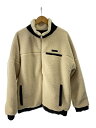 【中古】Columbia◆フリースジャケット/XL/ポリエステル/クリーム/無地/pm5751【メンズウェア】