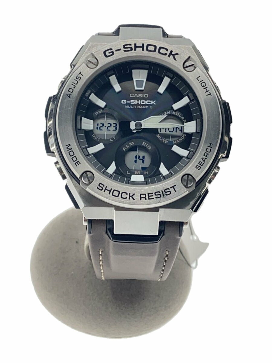 【中古】CASIO◆ソーラー腕時計・G-SHOCK/デジアナ/BRW【服飾雑貨他】