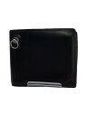 【中古】JAM HOME MADE◆2つ折り財布/レザー/BLK/無地/メンズ【服飾雑貨他】