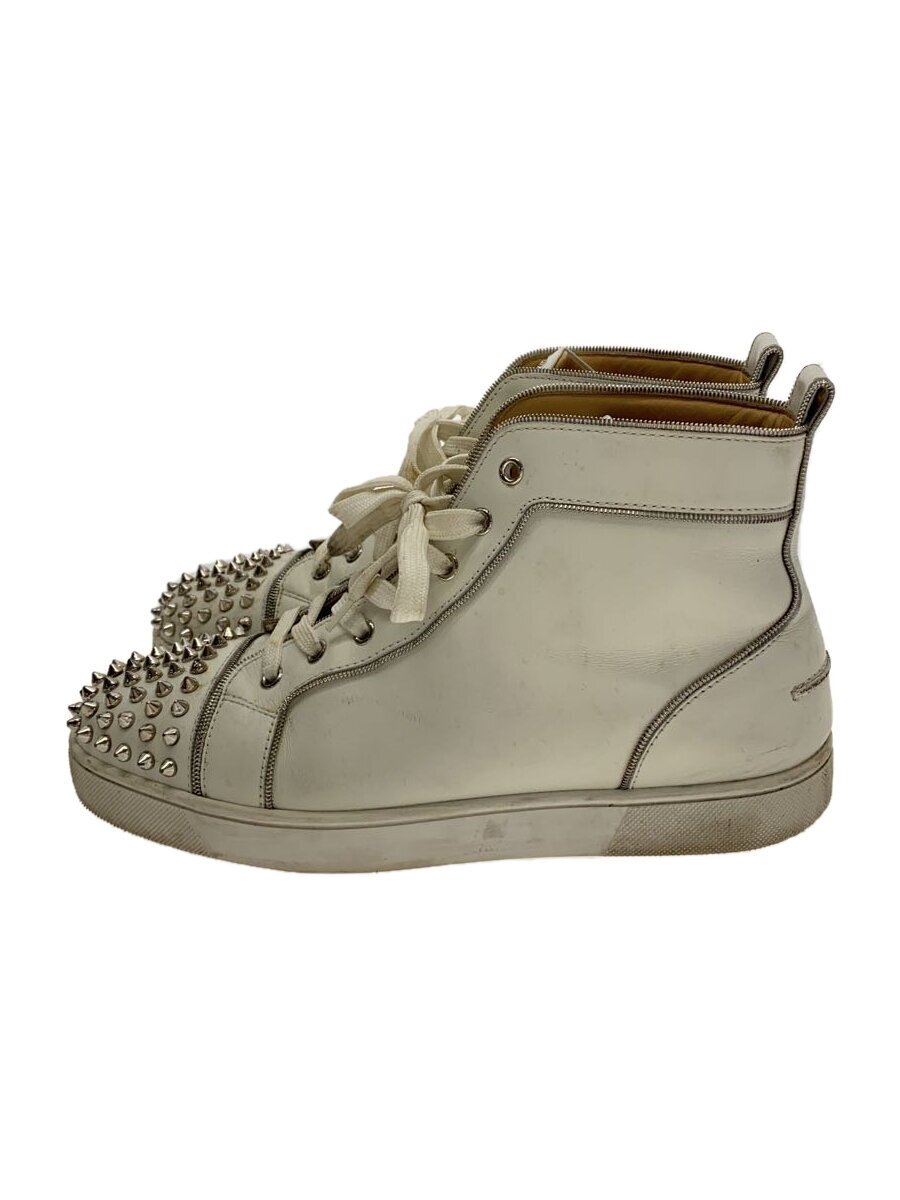 【中古】Christian Louboutin◆ハイカットスニーカー/42/WHT【シューズ】