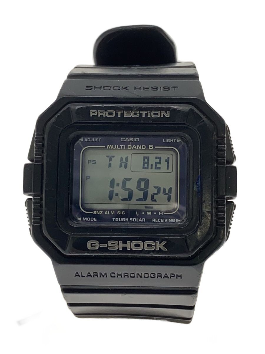 【中古】CASIO◆ソーラー腕時計・G-SHOCK/デジタル/BLK【服飾雑貨他】