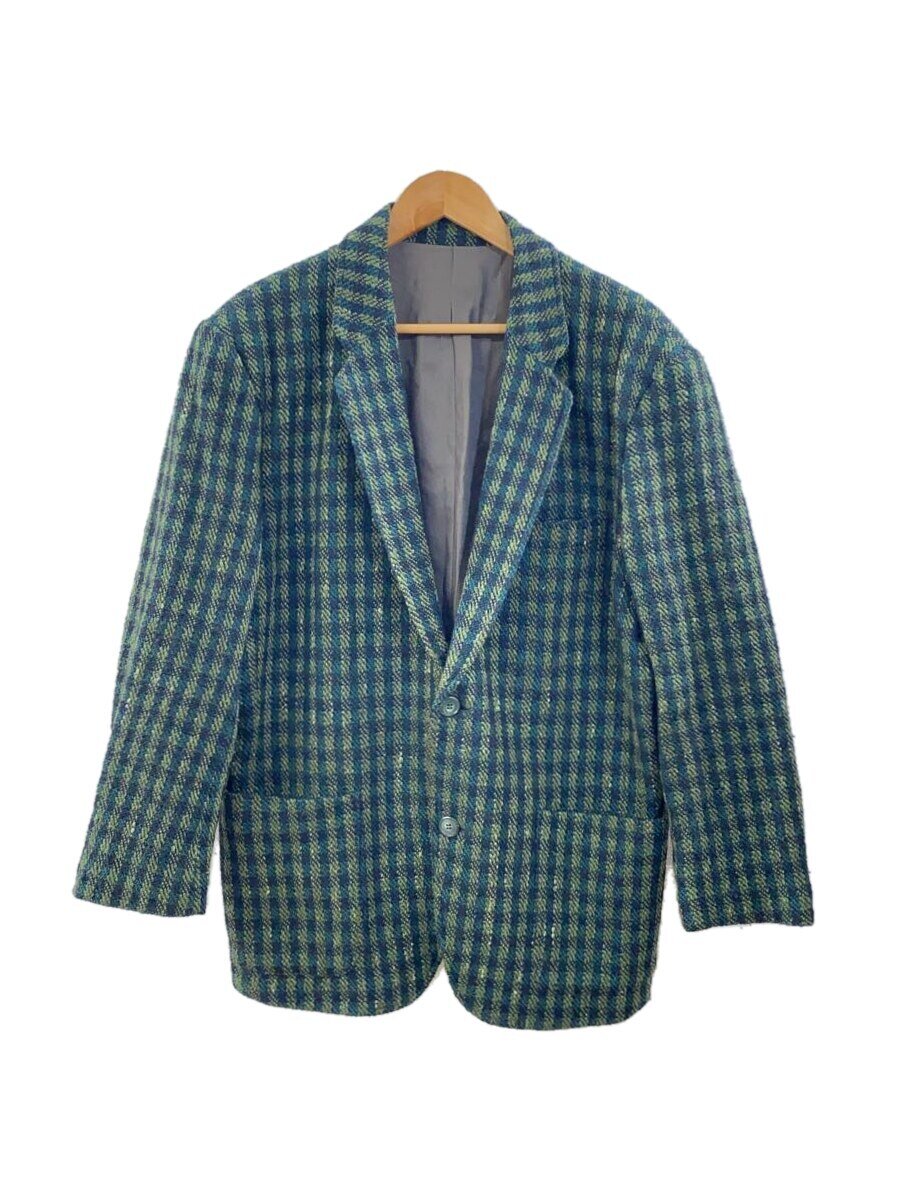 【中古】ISSEY MIYAKE MEN◆80s/筆タグ/テーラードジャケット/M/ウール/グリーン/XM28508DM【メンズウェア】