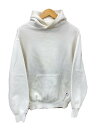 【中古】RUSSELL ATHLETIC◆90s/パーカー/M/コットン/ホワイト/USA製/無地【メンズウェア】