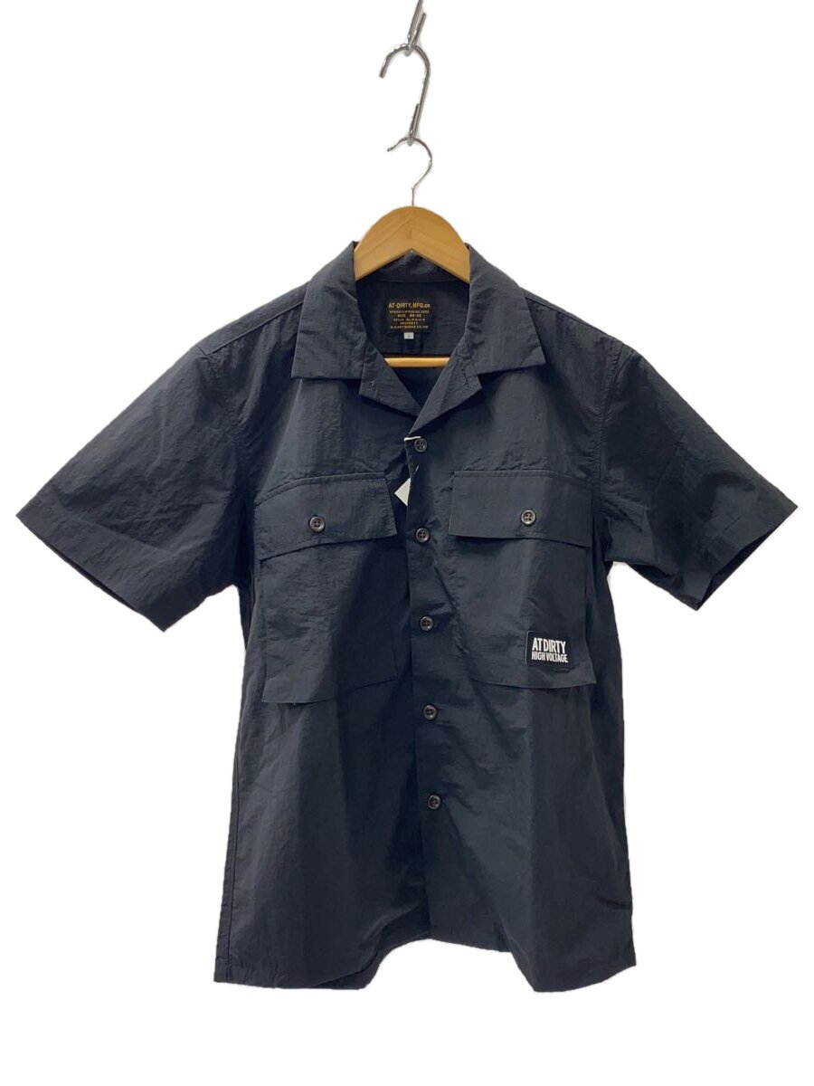 AT-DIRTY◆MIL DOOR S/S SHIRT/半袖シャツ/S/ナイロン/BLK/ブラック/黒/無地//