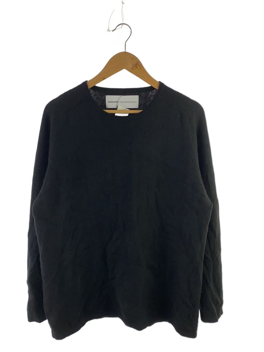 walenode◆ニット・セーター(厚手)/1/ウール/BLK/無地/WN21-11FW108-KW