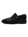 【中古】Loake◆england製/デッキシューズ/6/BLK/レザー/51015【シューズ】