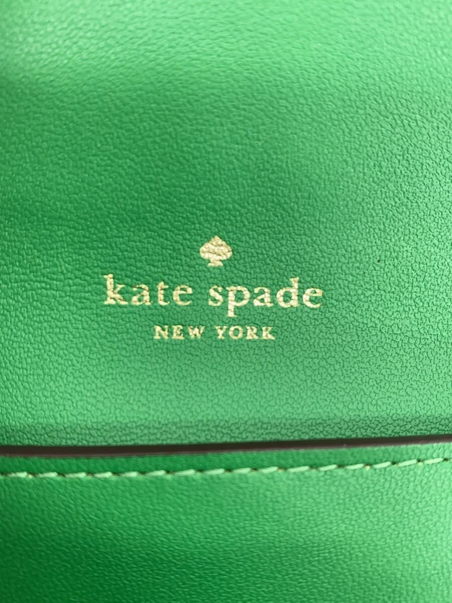 【中古】kate spade new york◆オードリー/3つ折り財布/レザー/GRN/無地/レディース...