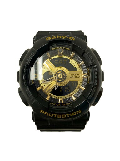 【中古】CASIO◆クォーツ腕時計・Baby-G/デジアナ/ラバー/BLK/BLK【服飾雑貨他】 【中古】CASIO◆クォーツ腕時計・Baby-G/デジアナ/ラバー/BLK/BLK【服飾雑貨他】