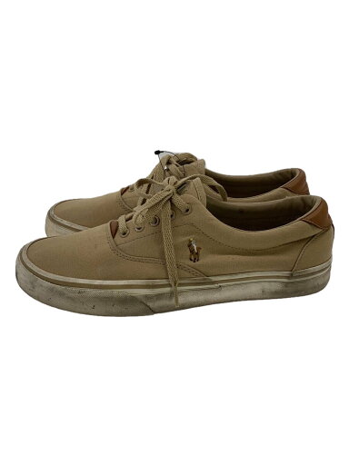 【中古】POLO RALPH LAUREN◆ローカットスニーカー/US9.5/CML/キャンバス/01087【シューズ】 【中古】POLO RALPH LAUREN◆ローカットスニーカー/US9.5/CML/キャンバス/01087【シューズ】