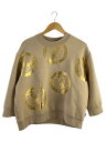 【中古】LOUIS VUITTON◆シグネチャースリークオータースリーブ スウェット/XL/ナイロン/BEG/FJKL37YDX【レディースウェア】