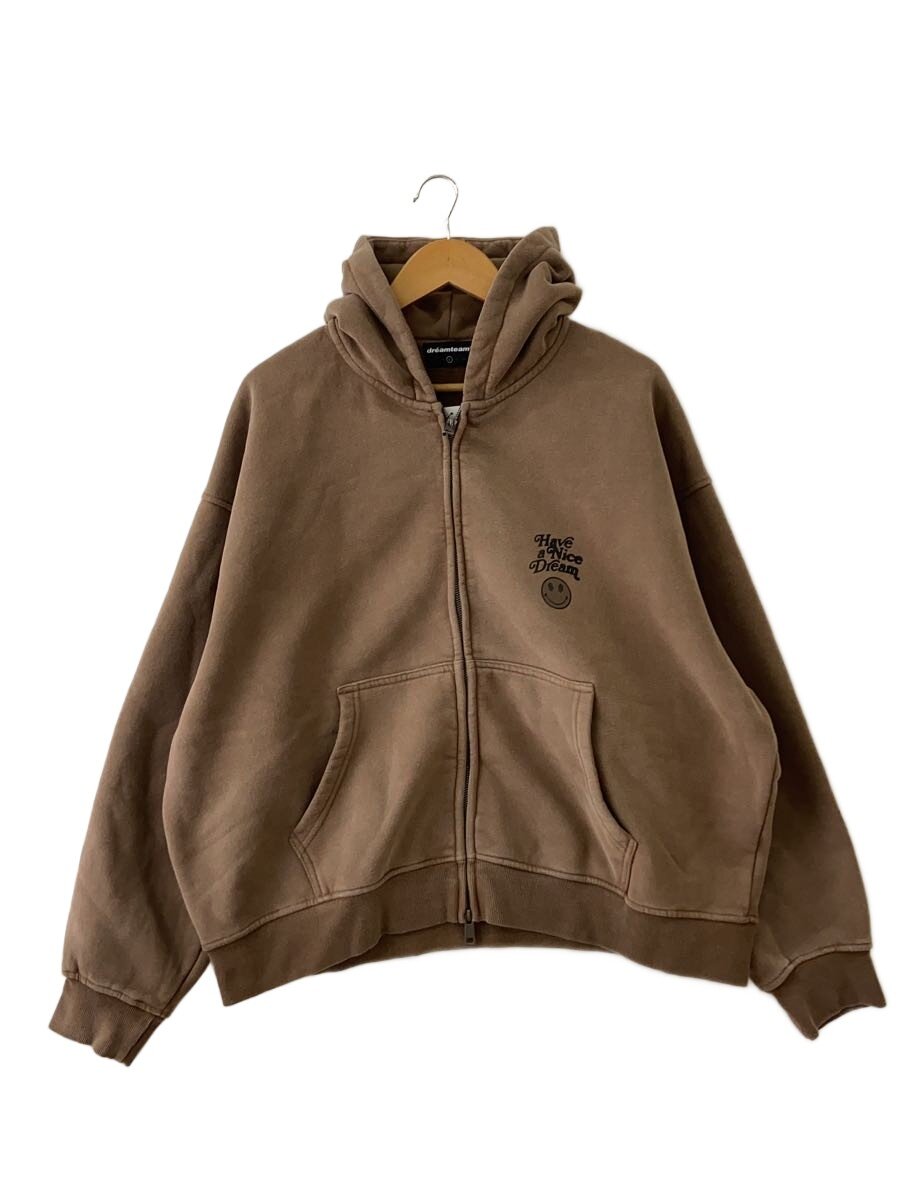 【中古】dreamteam◆Have a Nice Dream 14.1oz Vintage Zip Up Hoodie/L/コットン/BRW//【メンズウェア】