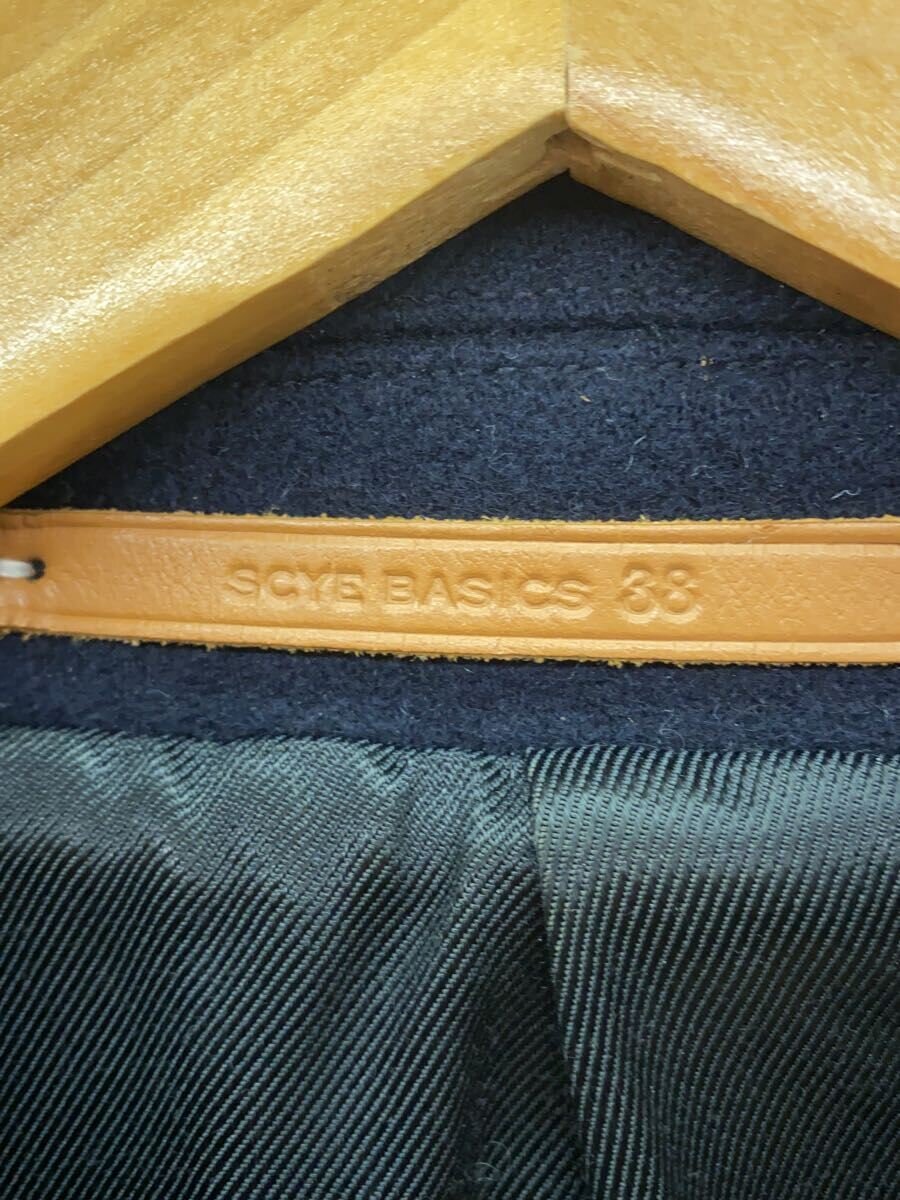 【中古】SCYE BASICS◆コート/38/ウール/NVY/無地【メンズウェア】