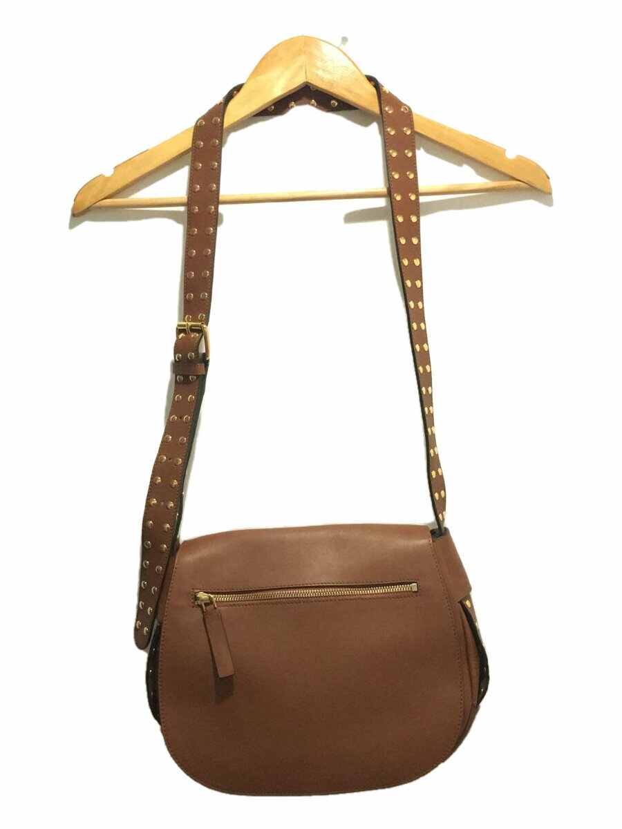 【中古】MARNI◆ショルダーバッグ/レザー/BRW/無地//【バッグ】
