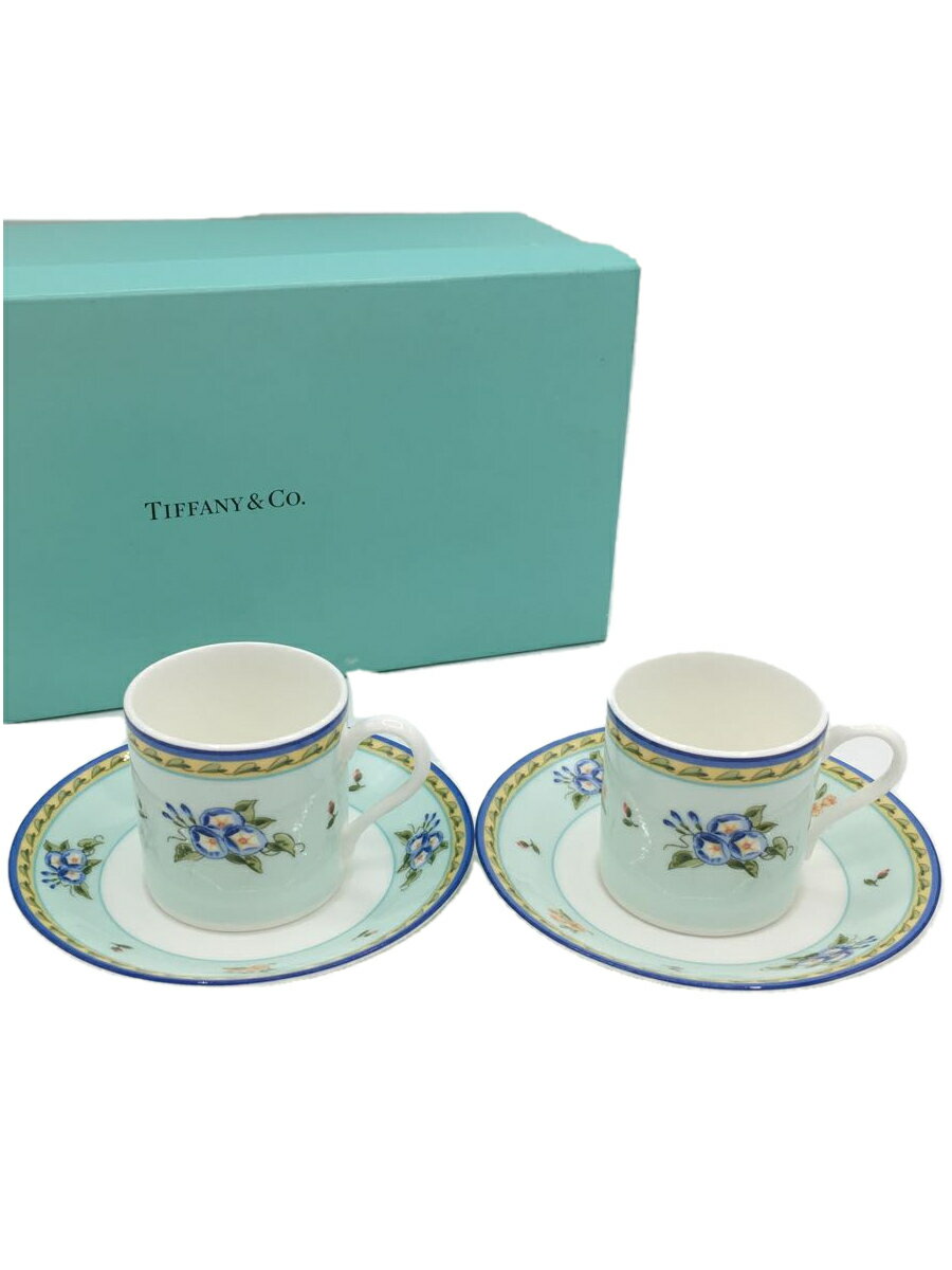 【中古】TIFFANY&Co.◆カップ&ソーサー/2点セット/BLU【キッチン用品】