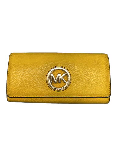 【中古】MICHAEL KORS◆長財布/レザー/YLW/無地/レディース/35F0GFTE1L【服飾雑貨他】 【中古】MICHAEL KORS◆長財布/レザー/YLW/無地/レディース/35F0GFTE1L【服飾雑貨他】