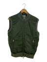 【中古】MONCLER◆ナイロンベスト/L/ナイロン/KHK【メンズウェア】