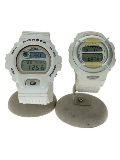 【中古】CASIO◆腕時計/デジタル/ナイロン/WHT/WHT/BG097/DW0097【服飾雑貨他】 【中古】CASIO◆腕時計/デジタル/ナイロン/WHT/WHT/BG097/DW0097【服飾雑貨他】