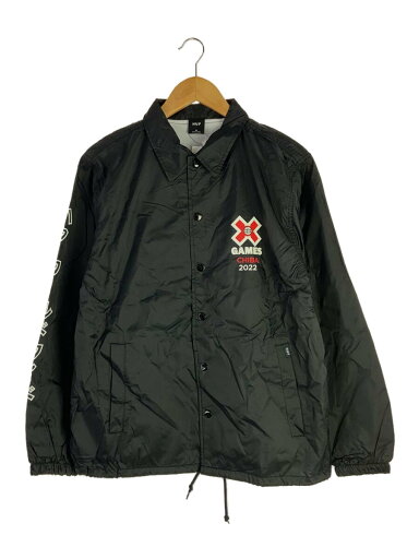 【中古】HUF◆コーチジャケット/M/ナイロン/ブラック【メンズウェア】 【中古】HUF◆コーチジャケット/M/ナイロン/ブラック【メンズウェア】